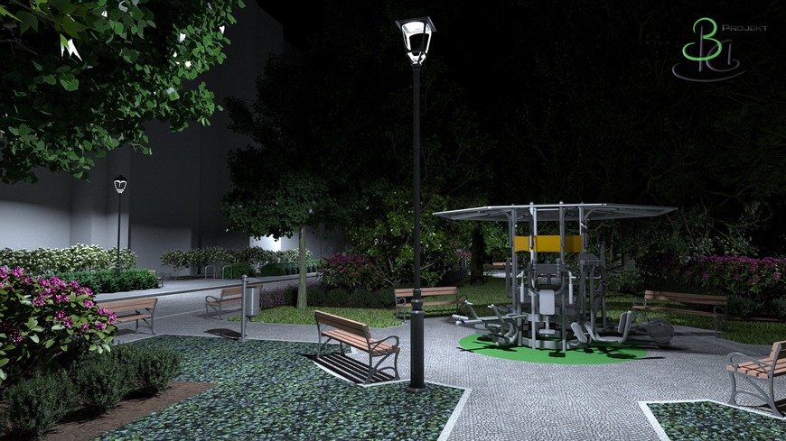 Wśród zieleni będzie można poćwiczyć na siłowni