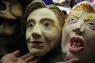 Masks of Hillary Clinton and Donald Trump on sale in Mexico