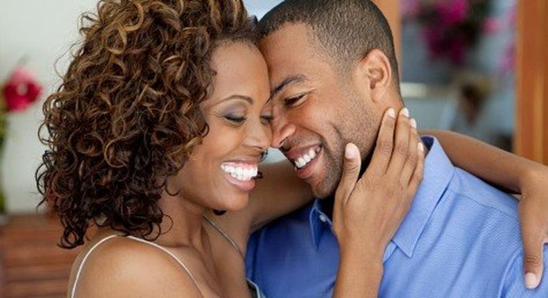 Couple laughing