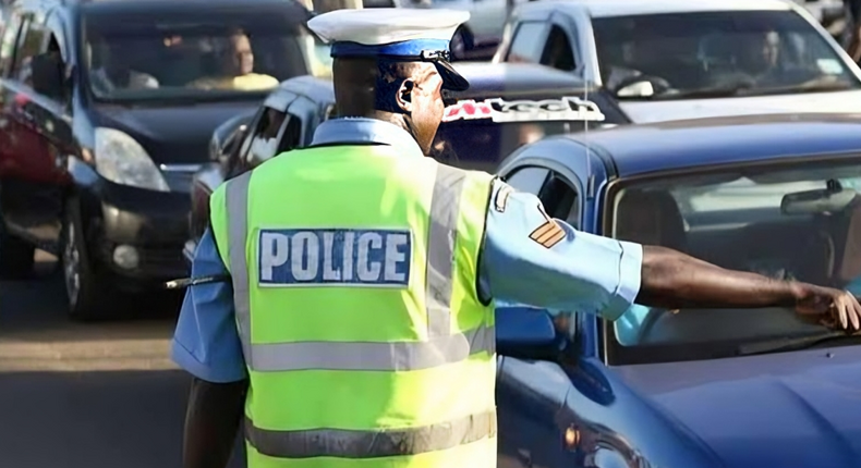 File image of a traffic police officer manning traffic on a road in Nairobi. [Ma3 Route]