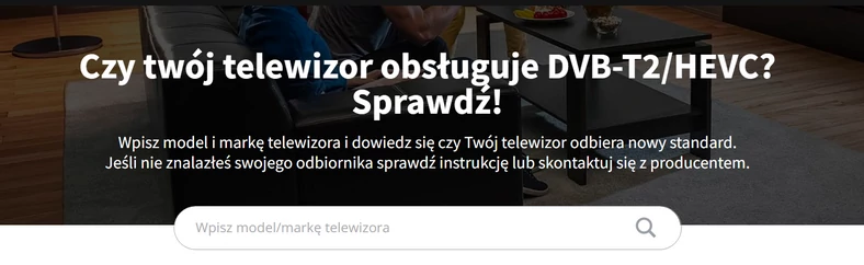 Wyszukiwarka w bazie telewizorów przygotowanej przez TVP