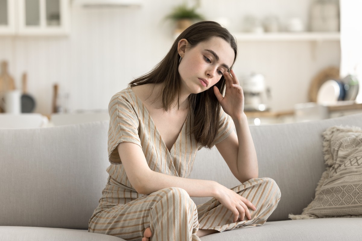 Emotional,Exhaustion.,Sad,Upset,Young,Beautiful,Girl,Spend,Time,Alone