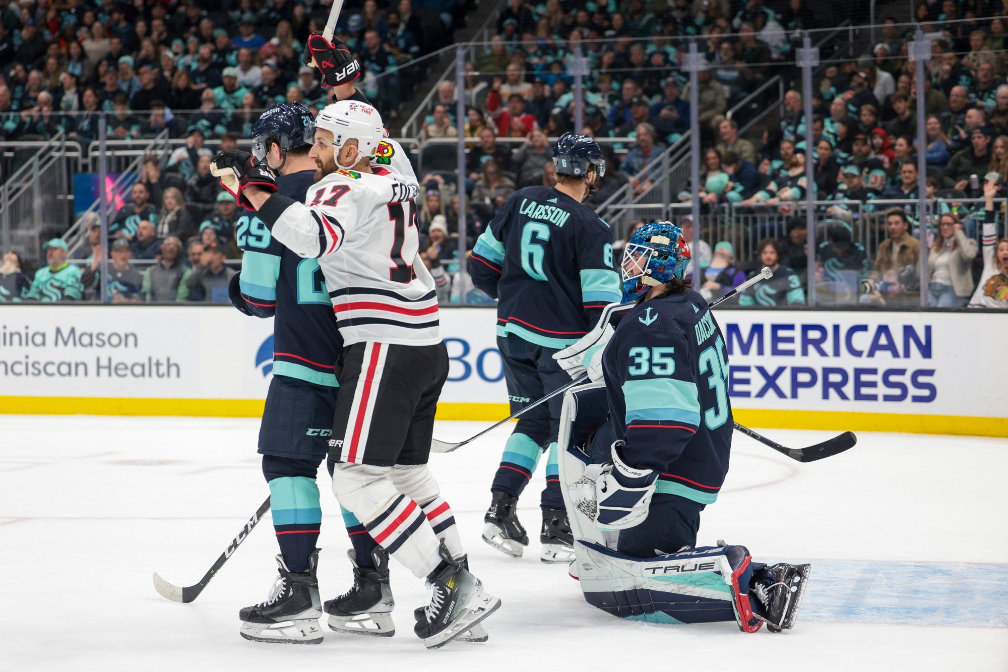 Zápas NHL: Seattle Kraken - Chicago Blackhawks.