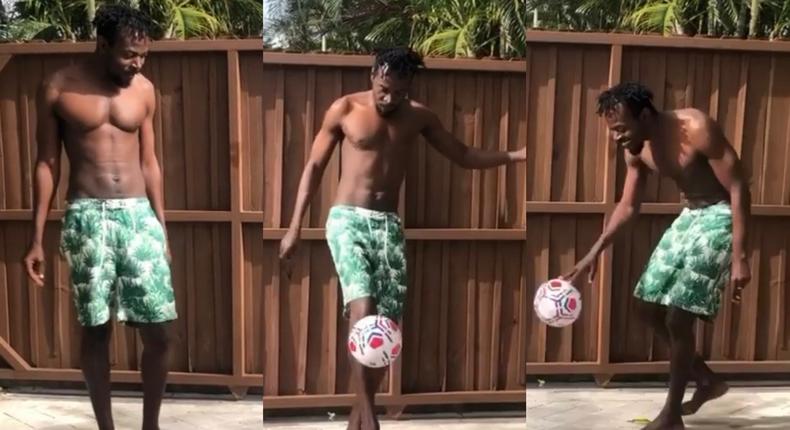 Kwaw Kese shows off his football skills, hits 75 juggles in 30 seconds