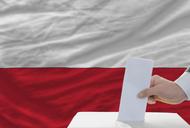 flaga, wybory, polska, głosowanie