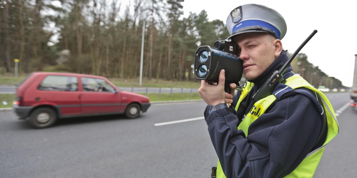 Polska drogówka często wykorzystuje laserowe mierniki prędkości