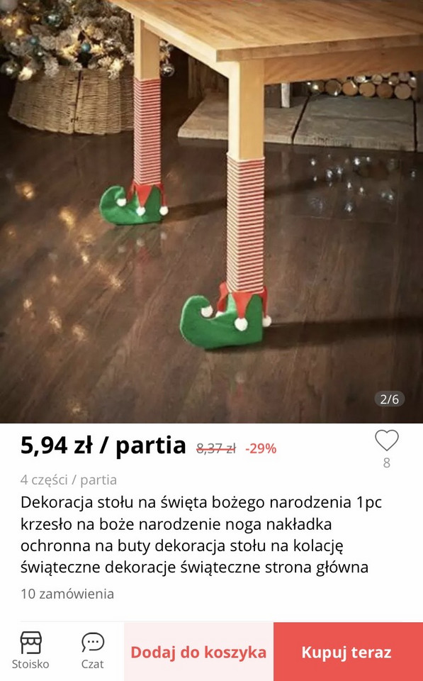 Ozdoba na nogi stołu