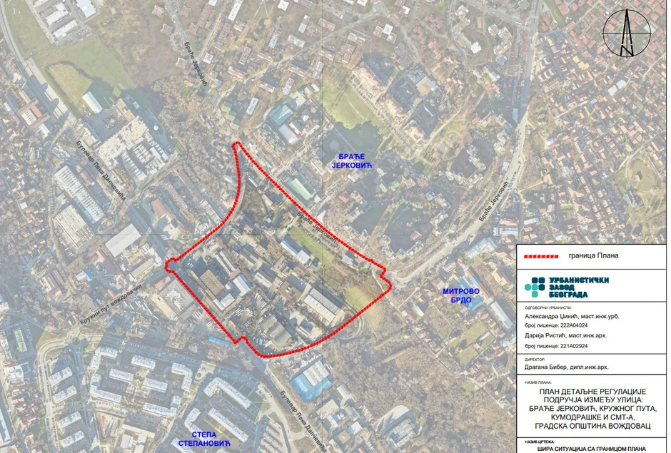 Mapa novog naselja na Voždovcu
