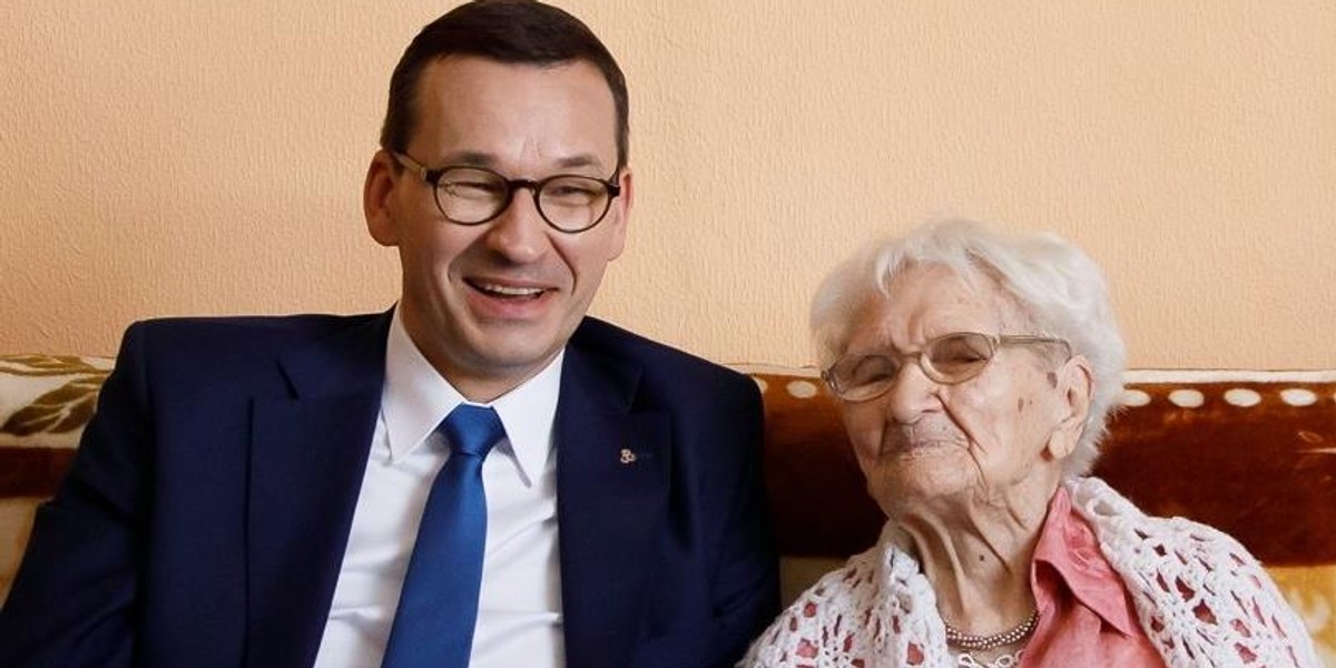 Mateusz Morawiecki odwiedził 113-letnią Teklę Juniewicz