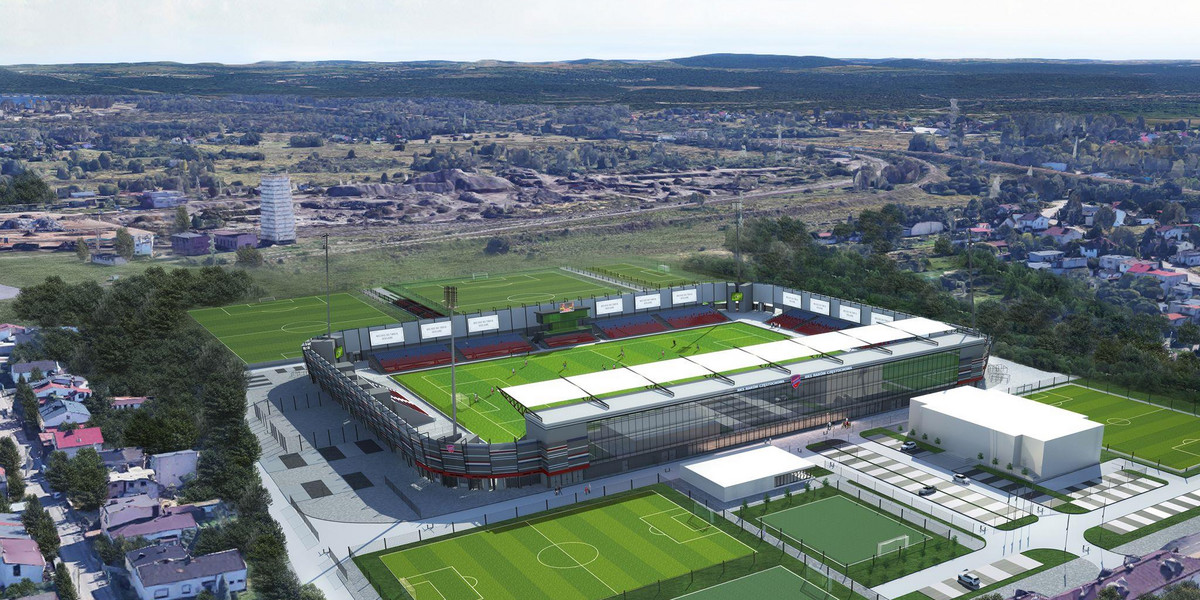 Raków Częstochowa stadion projekt wizualizacja