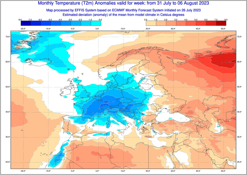 Temperatura w naszej części Europy także pozostawi wiele do życzenia