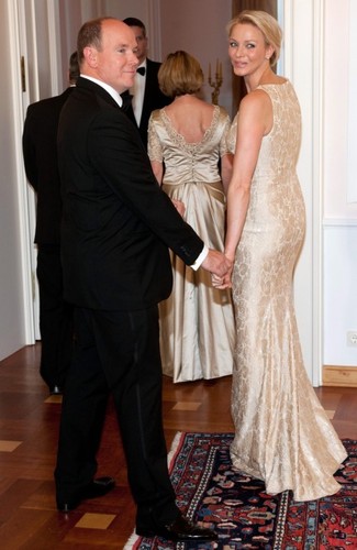 Księżna Charlene i książę Albert