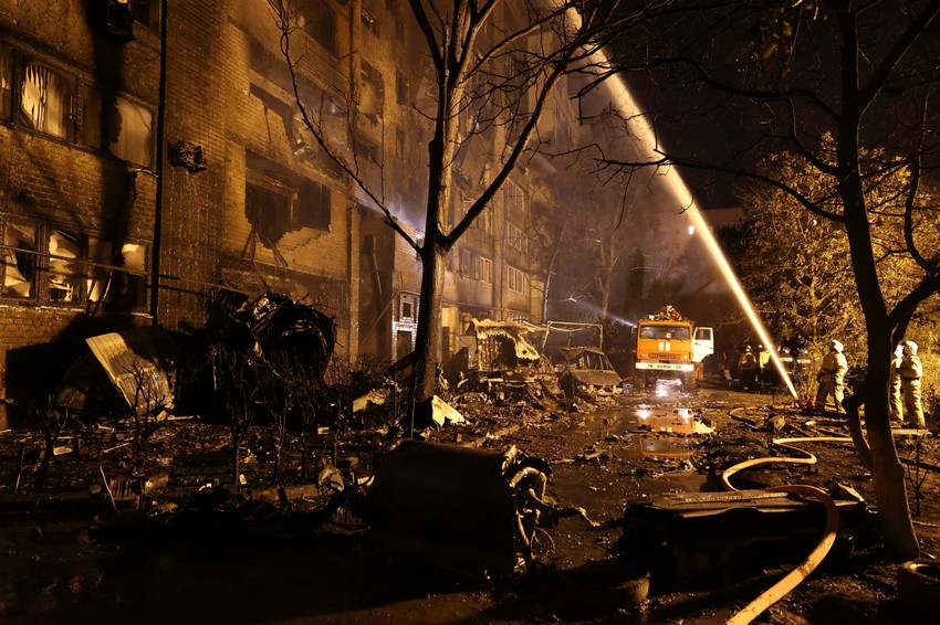 Pad vojnog aviona u Jejsku, Rusija