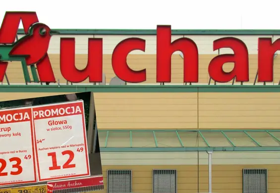 "Ubranka we krwi" i "głowa w siatce" na sklepowych półkach. Bojkot w Auchan