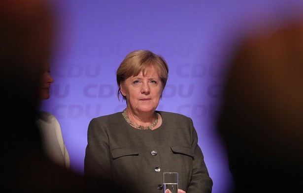 Angela Merkel w czasie spotkania wyborczego w Hamburgu, 20.09.2017