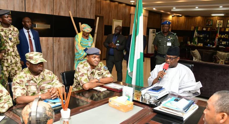 Chief of Air Staff with Gov. Abubakar Bello of Niger (NAN)