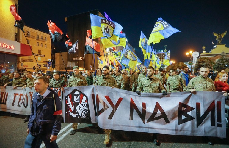 Marsze z okazji 72. rocznicy utworzenia Ukraińskiej Powstańczej Armii (UPA)