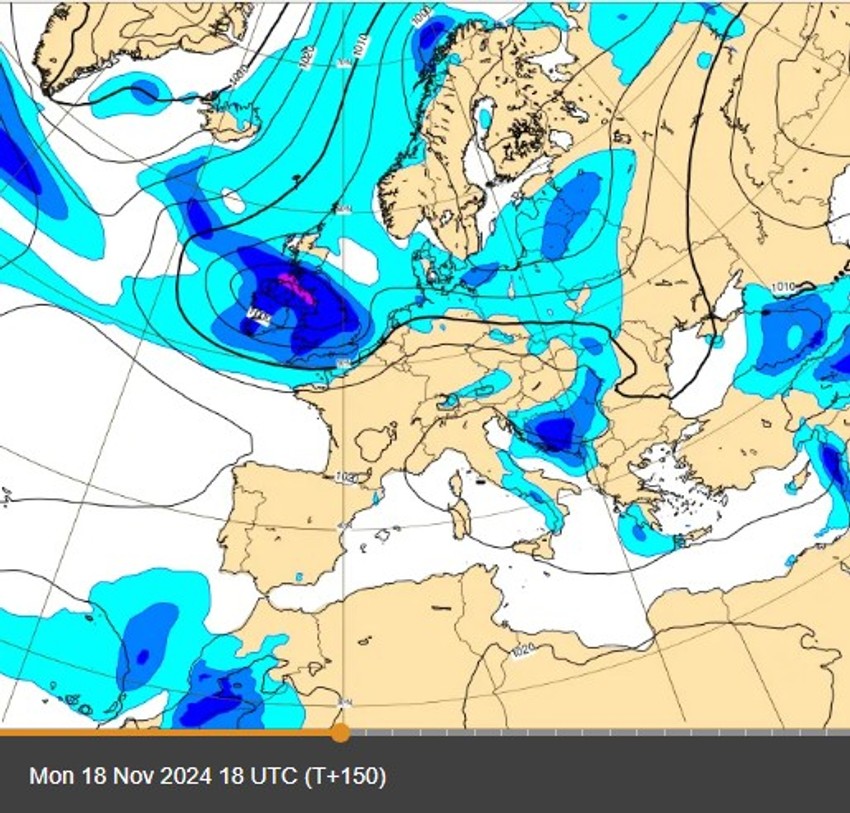 Mapa za narednu nedelju