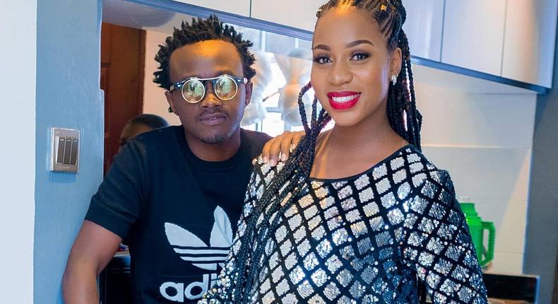 Bahati with his Wife Diana Marua