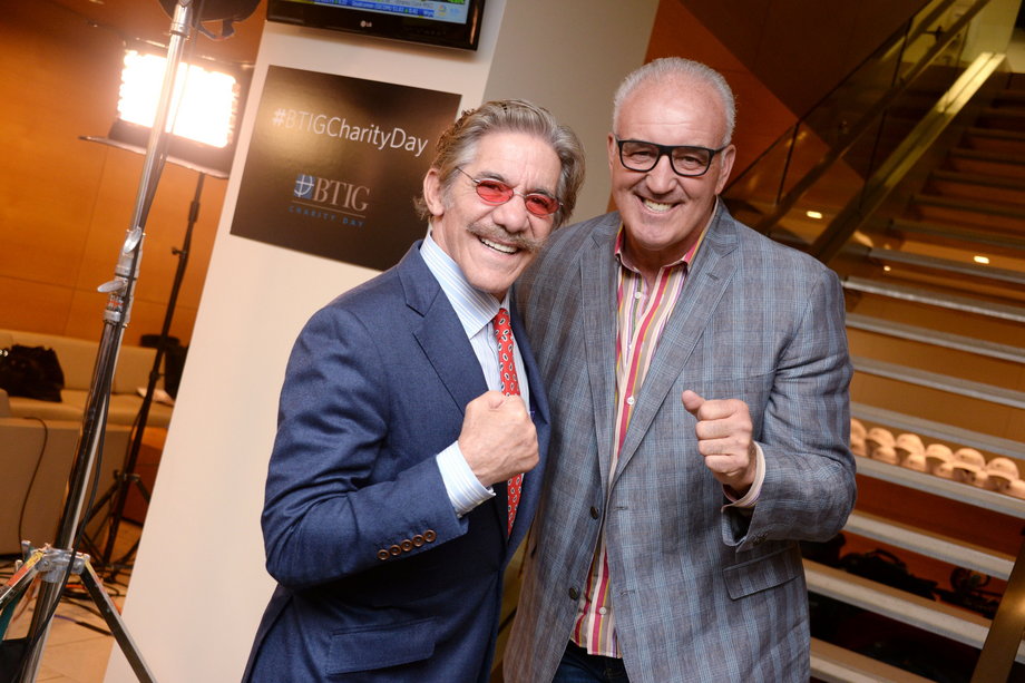 Talk show host Geraldo Rivera poses with former boxing star Gerry Cooney.