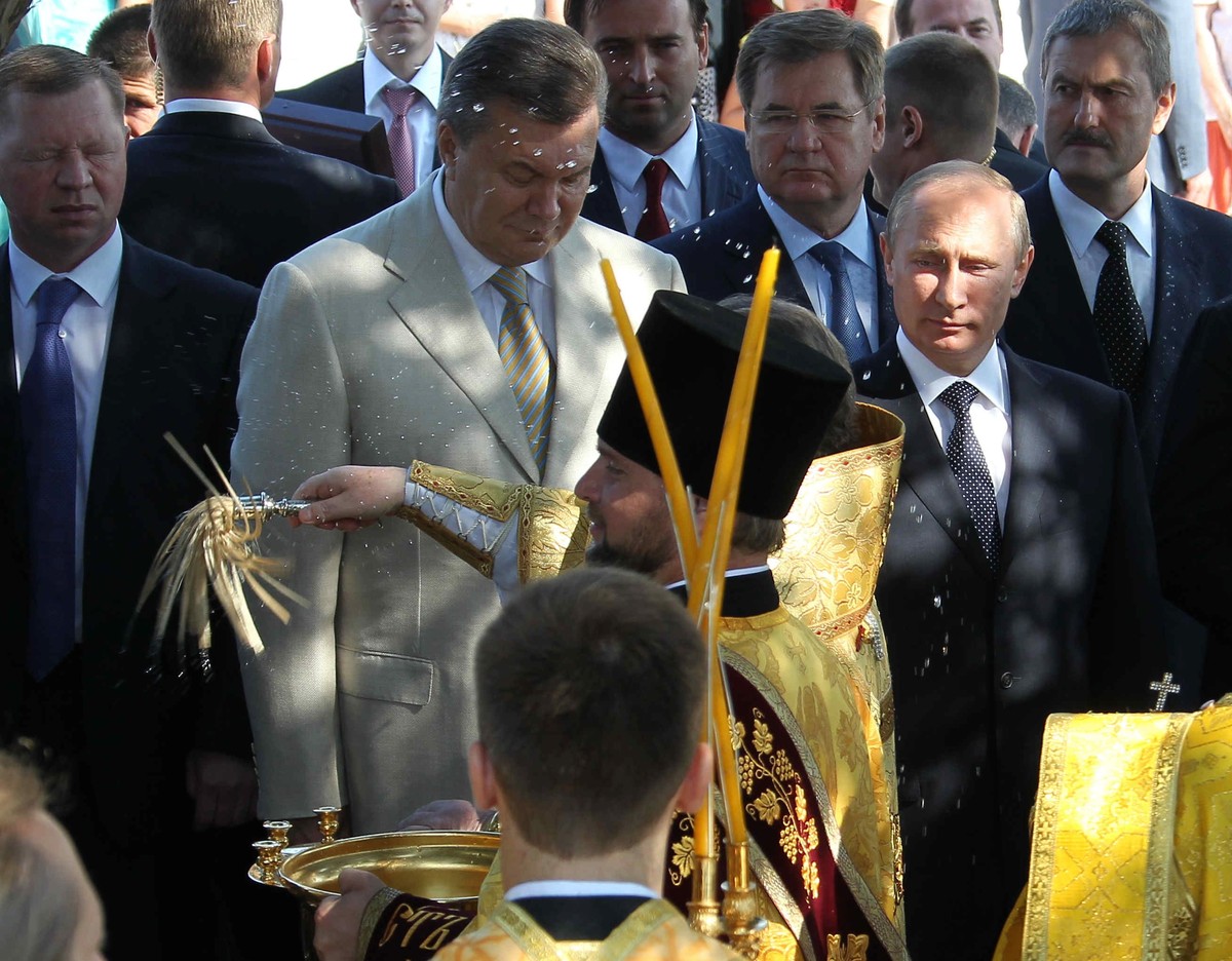 Wiktor Janukowycz i Władimir Putin na Krymie