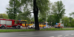 Pożar w tramwaju w Warszawie. Motorniczy chwycił za gaśnicę