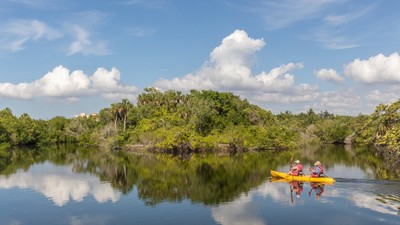 retirees kayaking