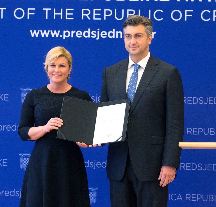Kolinda Grabar Kitarović i Andrej Plenković