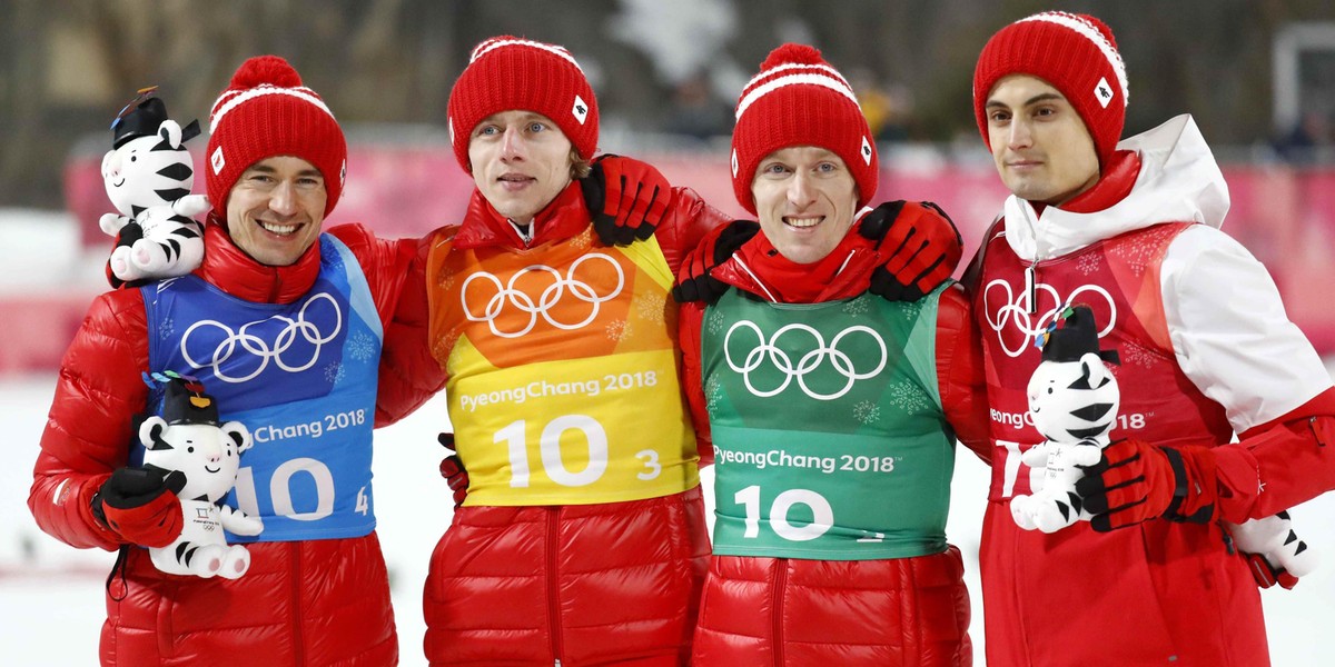 Maciej Kot, Stefan Hula, Dawid Kubacki, Kamil Stoch