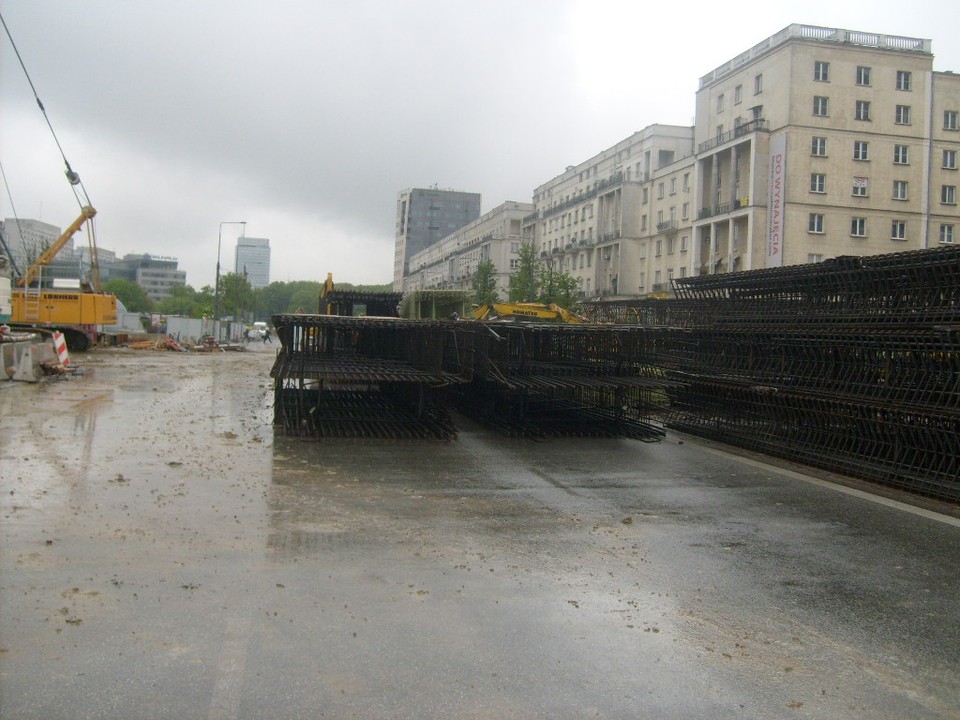 Plac budowy na ul. Marszałkowskiej, fot. Piotr Halicki/Onet