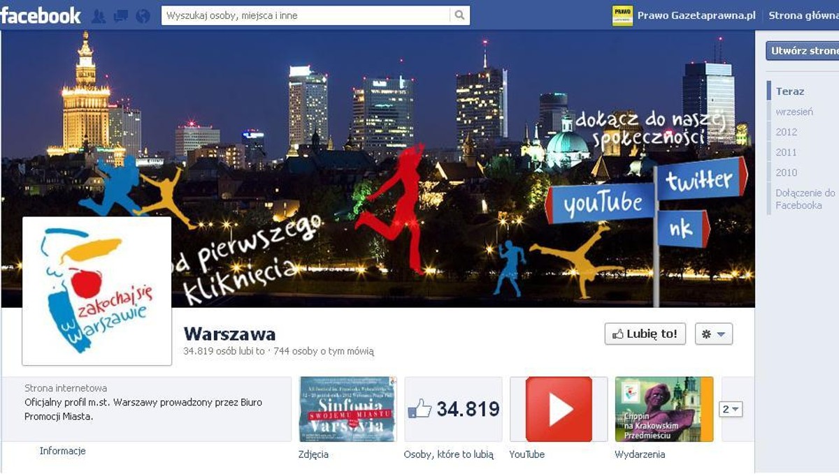 Warszawa wydała już pół miliona złotych na promocję na Facebooku