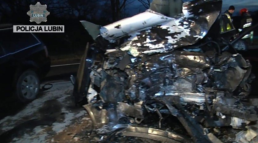 Przerażający wypadek pod Lubinem