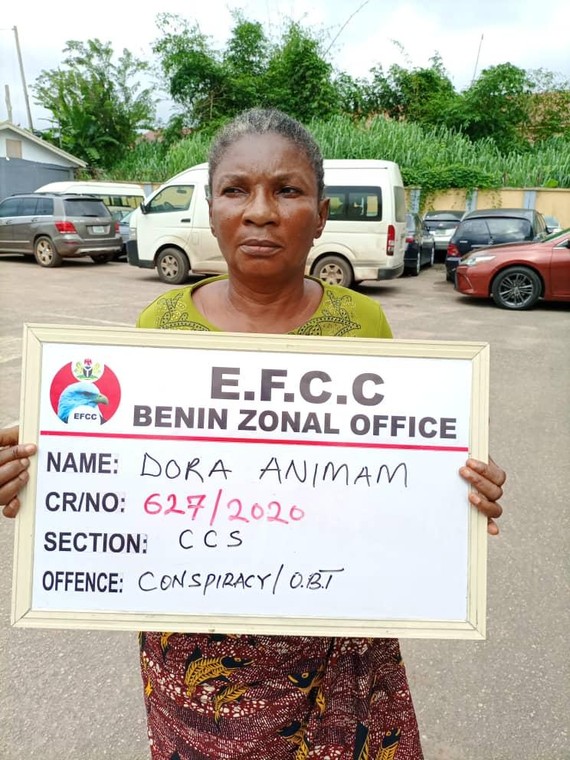 Dora Animam, the suspect's mother, was also arrested [EFCC]