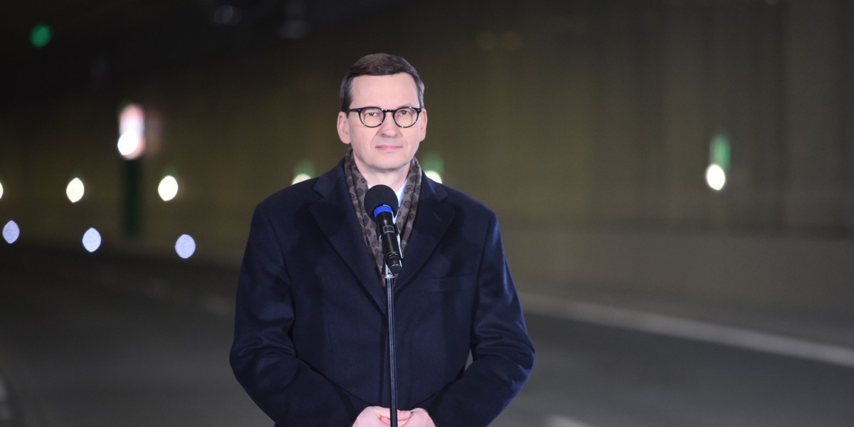 Premier Mateusz Morawiecki podkreślił, że UE sfinansowała mniejszą część inwestycji.