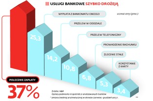 Usługi bankowe w Polsce drożeją w zawrotnym tempie