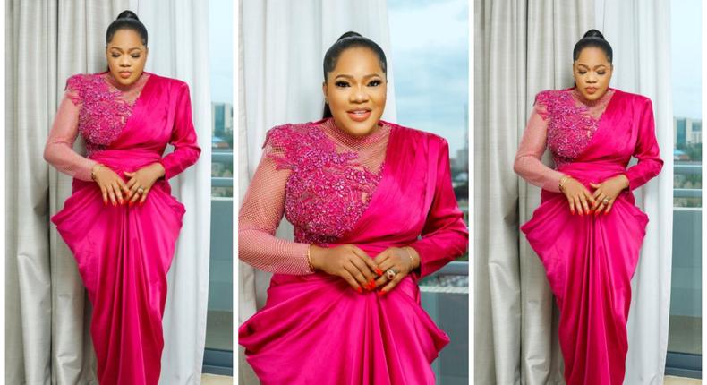 Toyin Abraham's outfit to the inauguration dinner [Kemi Filani]