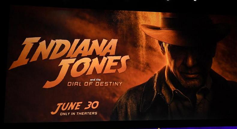 La présentation du nouvel épisode d'Indiana Jones par Disney au CinemaCon de Las Vegas, le 26 avril 2023 © Ethan Miller / GETTY IMAGES NORTH AMERICA/AFP