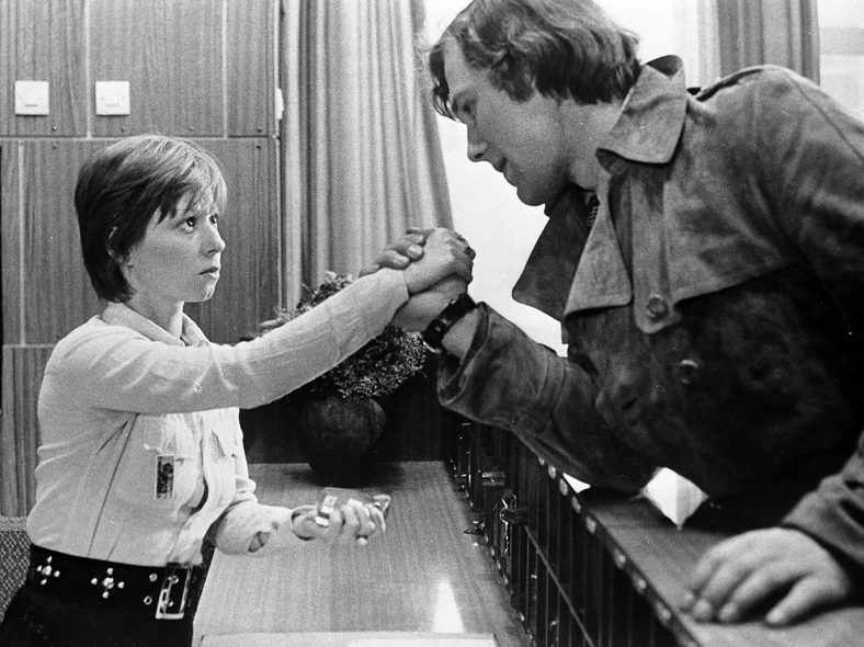 Ewa Złotowska w filmie "Za rok, za dzień, za chwilę", 1976 r.