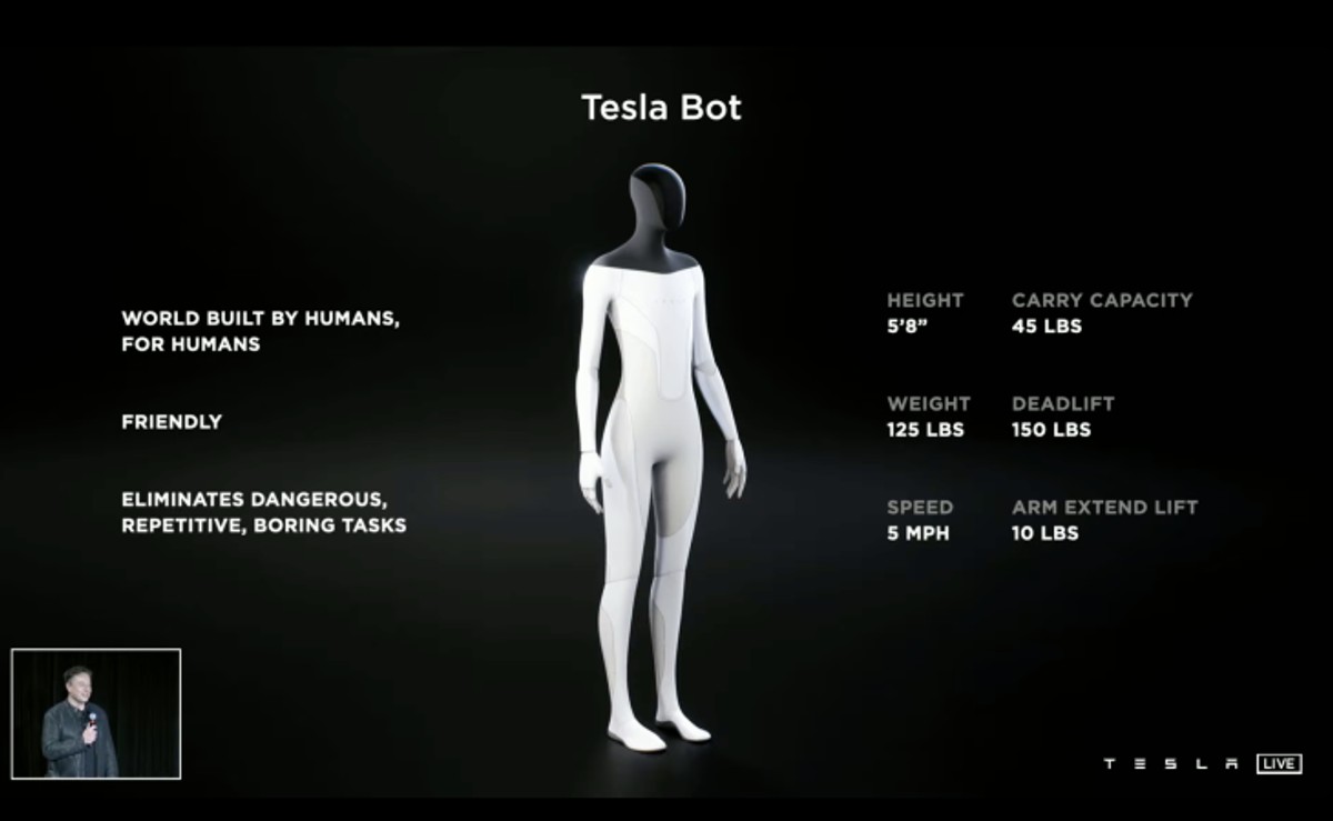 Robot humanoidalny od Tesli