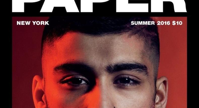 Singer on the cover of Paper magazine 