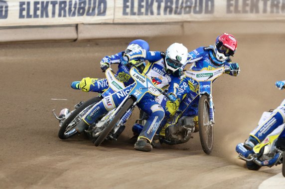 Nicki Pedersen, Jack Holder, Kenneth Bjerre - upadek