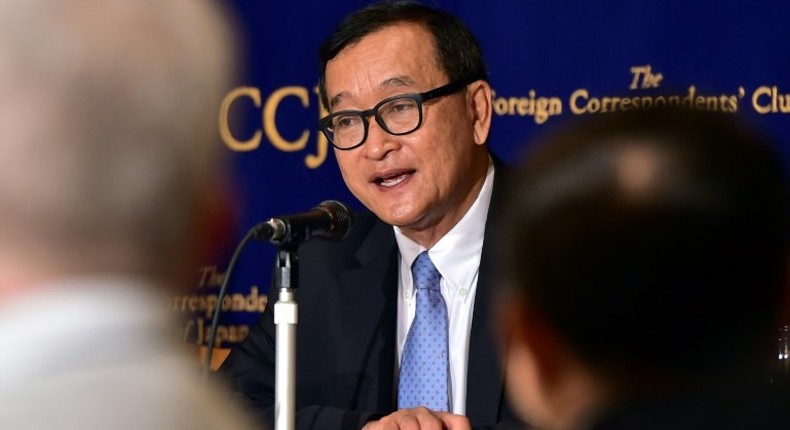 Opposition leader Sam Rainsy has not visited Cambodia since 2015, when he fled to France to avoid a two-year jail term for defamation