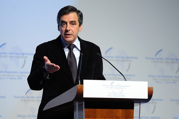 Francois Fillon, premier Francji. fot. Bloomberg