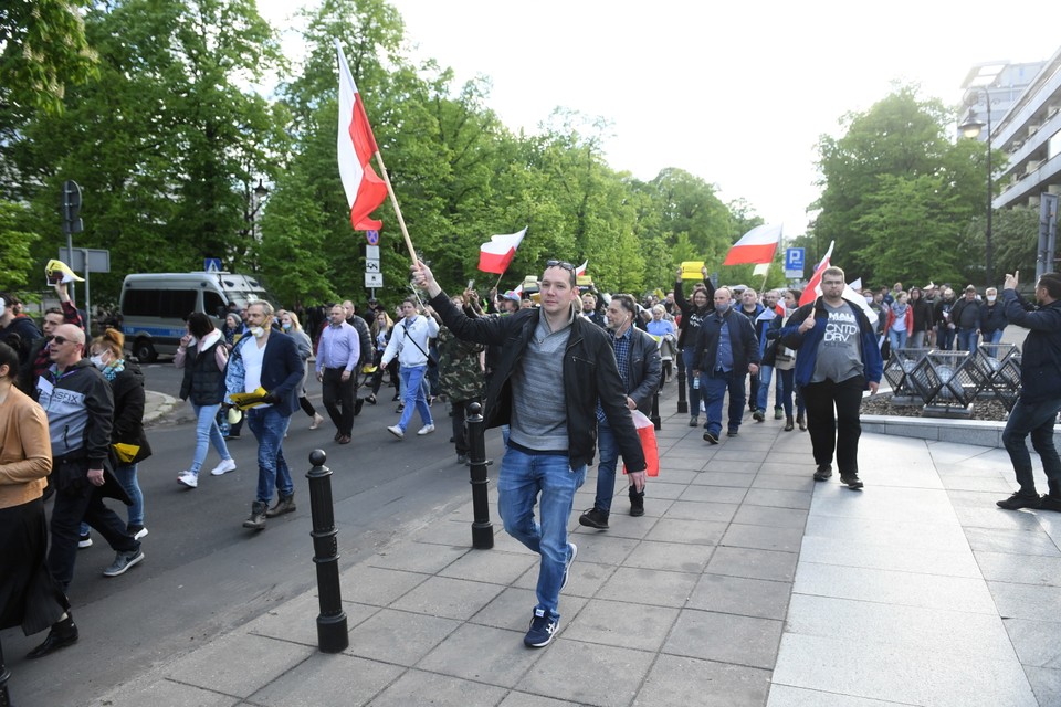 Warszawa: protest przedsiębiorców