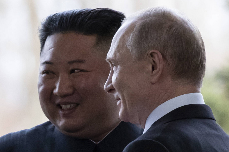 Kim Dzong Un i Putin podczas rozmów we Władywostoku, kwiecień 2019 r.