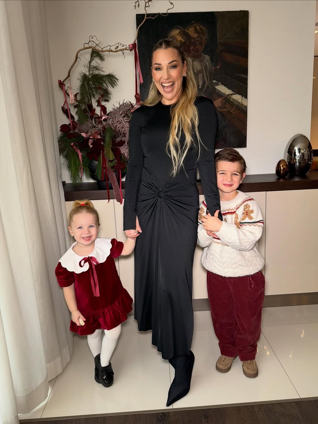 Dominika Cibulková s deťmi, Ninkou a Jakubkom. 