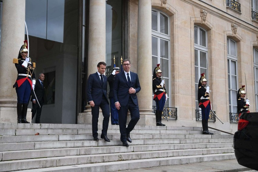 Aleksandar Vučić i Emanuel Makron