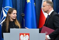 Prezydent RP Andrzej Duda i żona Mariusza Kamińskiego Barbara Kamińska