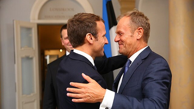 Emmanuel Macron i Donald Tusk w 2017 r.