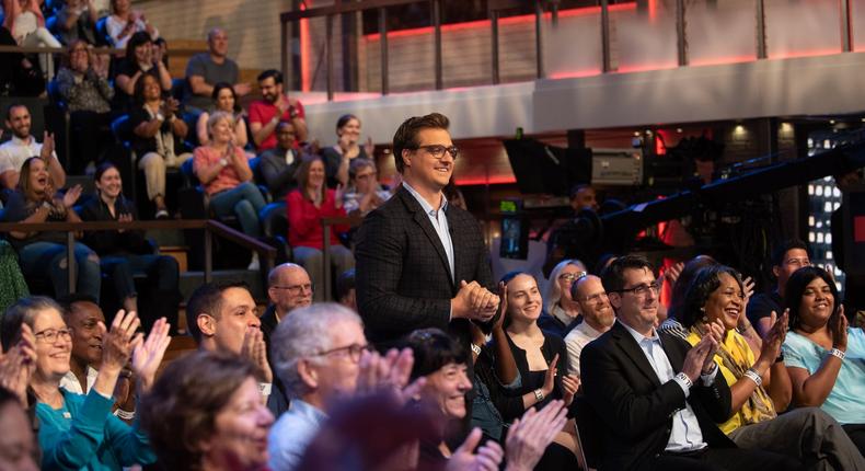 Chris Hayes at 30 Rock's Studio 6A on August 23, 2019.